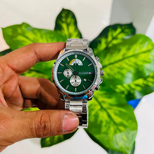 Watch tommy silver green