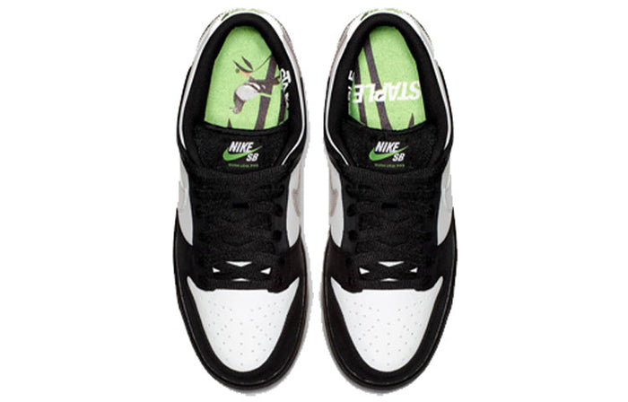Shoes Nike Sb Dunk Low Panda Pigeon black white green