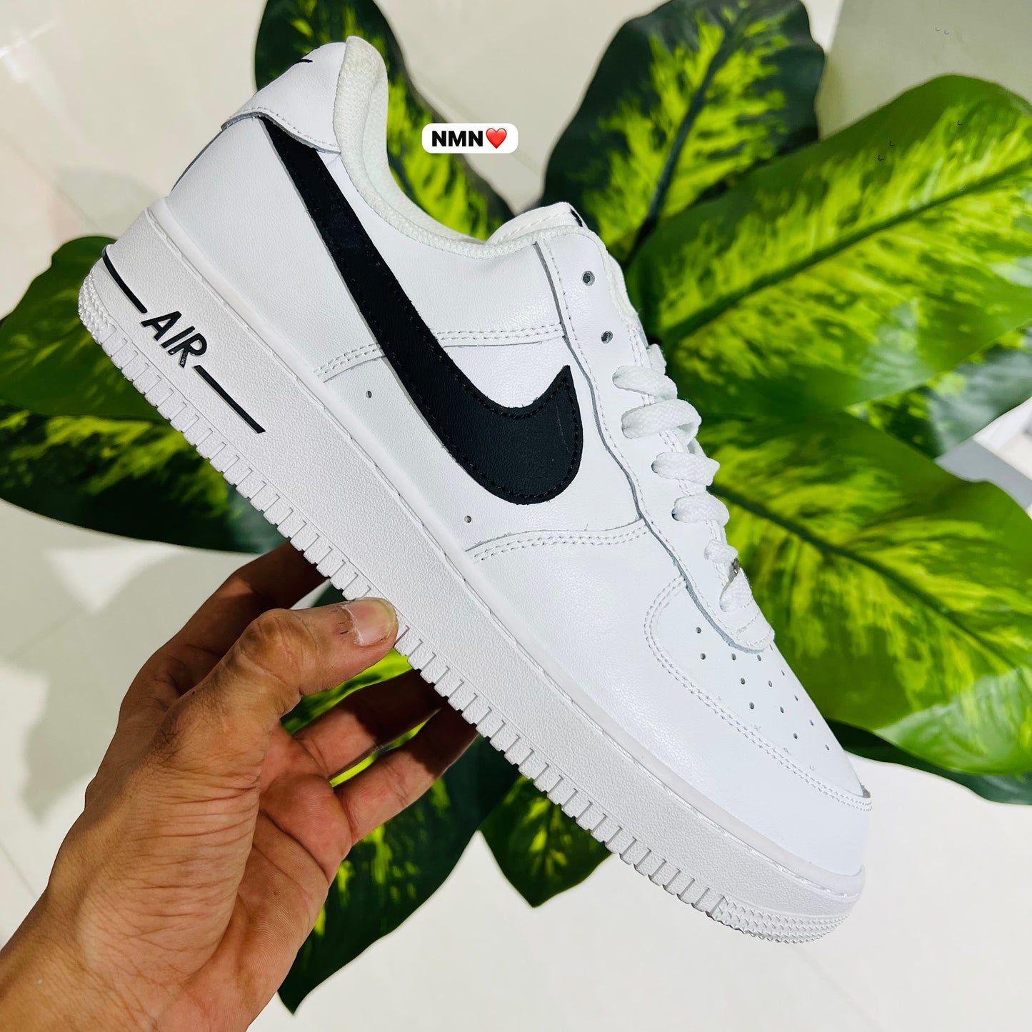 Shoes nike airforce 1 white black sole line graphics