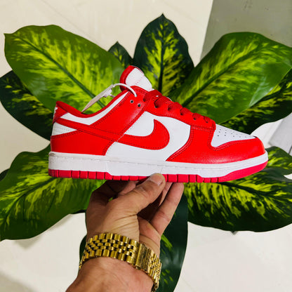Shoes nike sb dunk red white