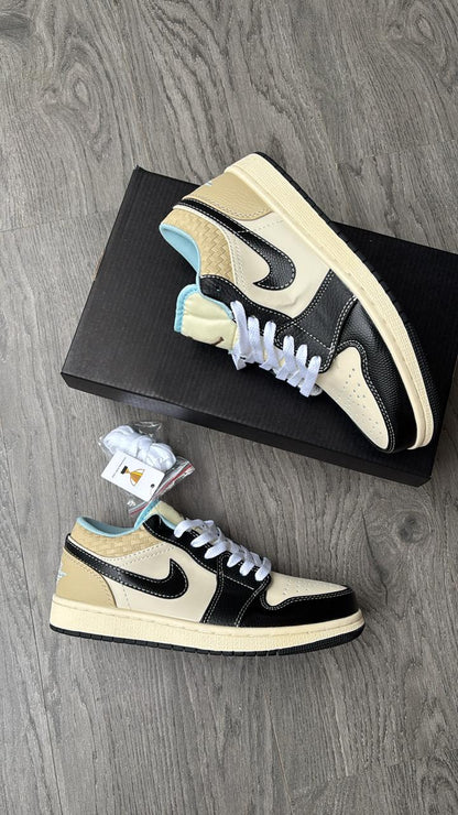 Shoes nike air jordan 1  low coconut milk cream black matching