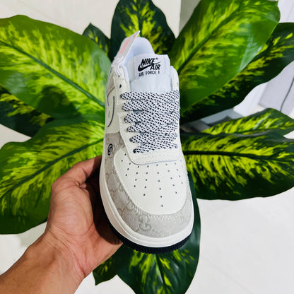 Shoes nike airforce 1 x gucci off white silver light white