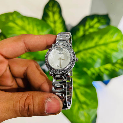 Girls watch versace silver white
