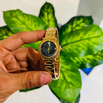 Girls watch versace gold black