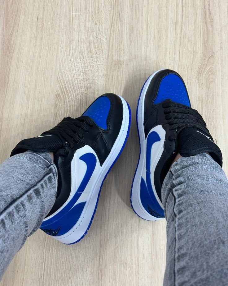 Shoes nike air jordan 1 blue low
