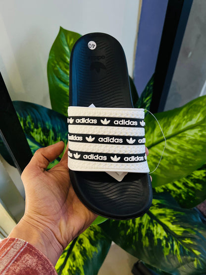 Slippers adidas black white