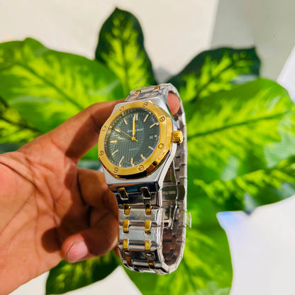 Watch ap silver gold green