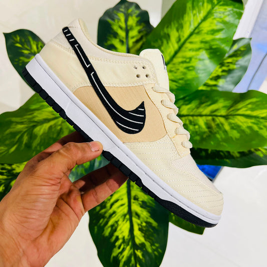 Shoes nike sb dunk cream off white black swoosh