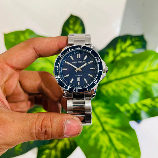 Watch silver blue