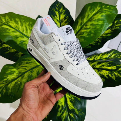 Shoes nike airforce 1 x gucci off white silver light white
