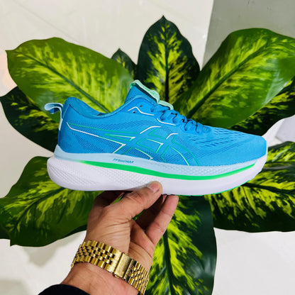 Shoes asics blue running