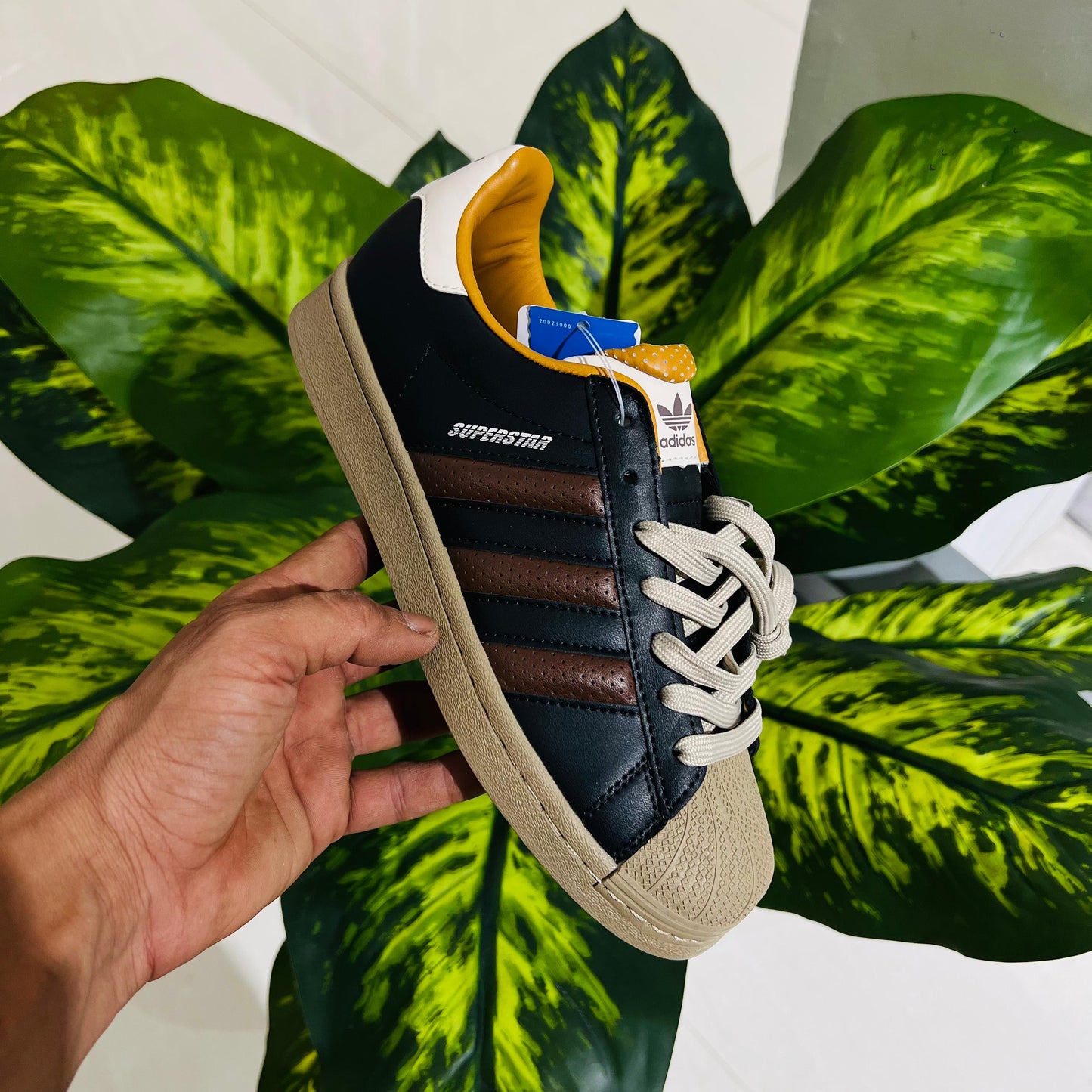 Shoes adidas superstar new blue brown mustard contrast 🙌