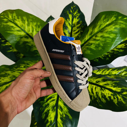 Shoes adidas superstar new blue brown mustard contrast 🙌