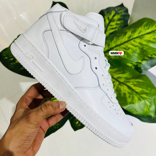 Shoes nike airforce 1 mid tripple white