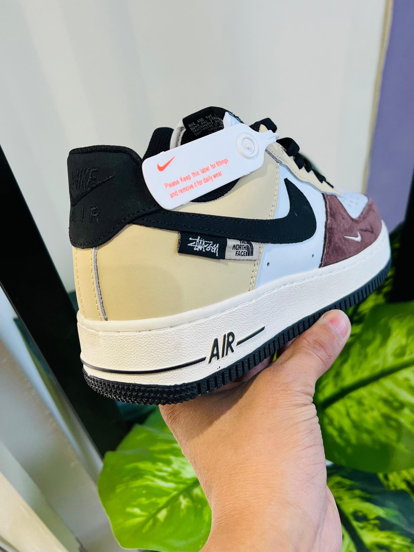 Shoes nike airforce 1 x the north face x stussy