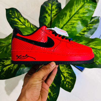 Shoes nike airforce 1 red black snake 🐍 skin