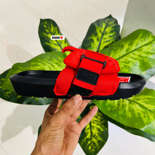 Slippers nike red black
