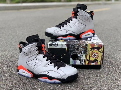 Shoes nike jordan retro 6 reflective silver