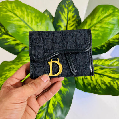 Wallet dior black trifold