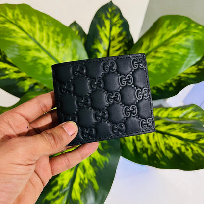 Wallet gucci black monogram debossed premium