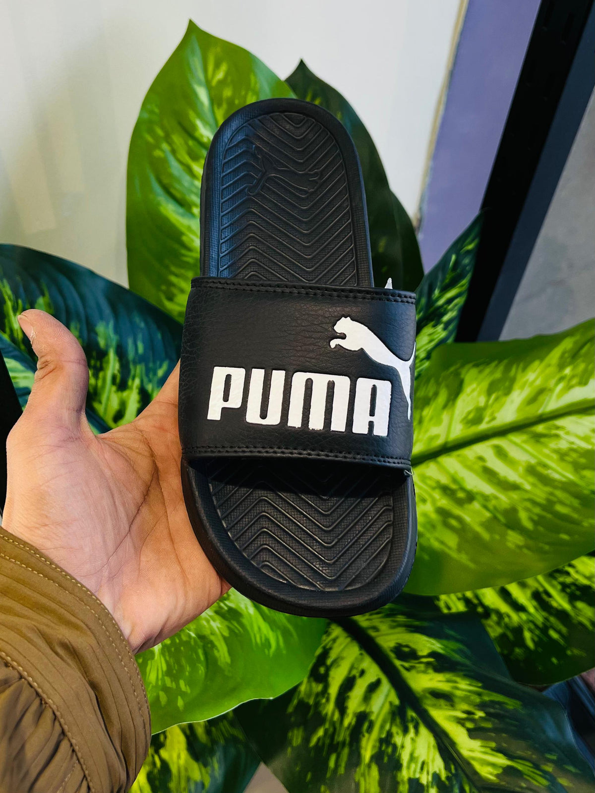 Slippers puma black