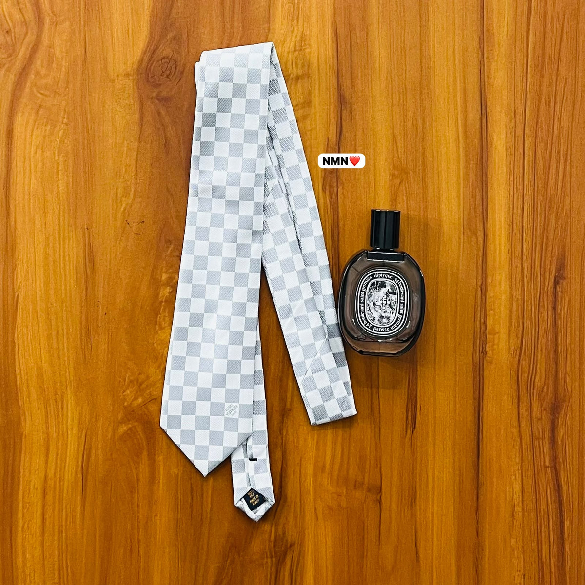 Tie premium lv white check
