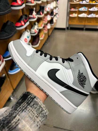 Shoes nike air jordan 1 grey black high