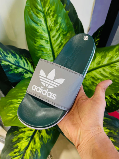 Slippers adidas green grey
