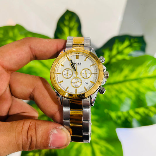 Watch boss silver gold white