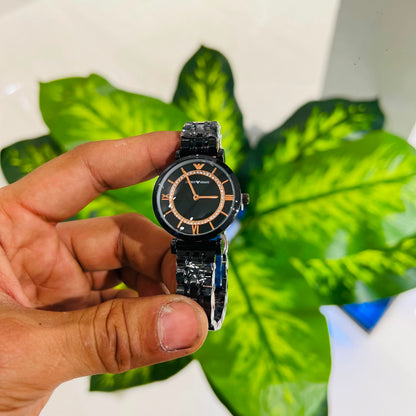Girls watch armani black