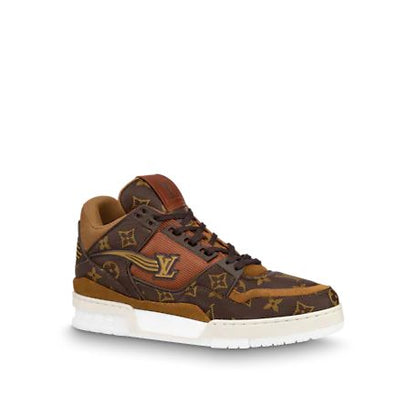 Shoes lv monogram trainer sneakers brown