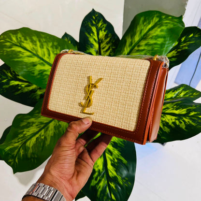 Ladies purse ysl off white brown matching