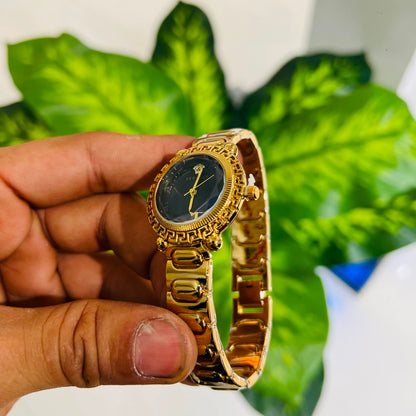 Girls watch versace gold black