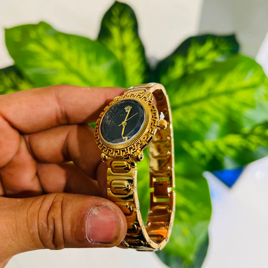 Girls watch versace gold black