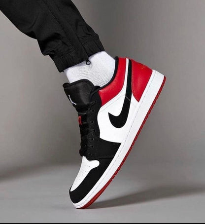 Shoes nike air jordan 1 low red black white