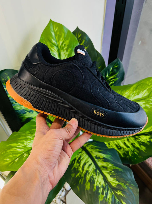 Shoes boss black top british brown sole bottom