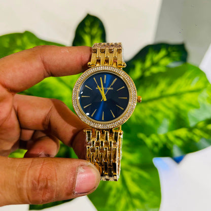 Girls watch mk gold blue