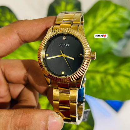 Watch guess gold black