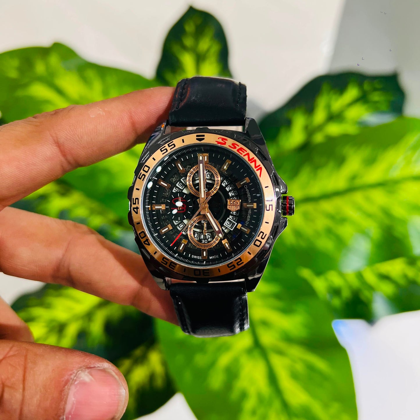Watch tag heuer black strap