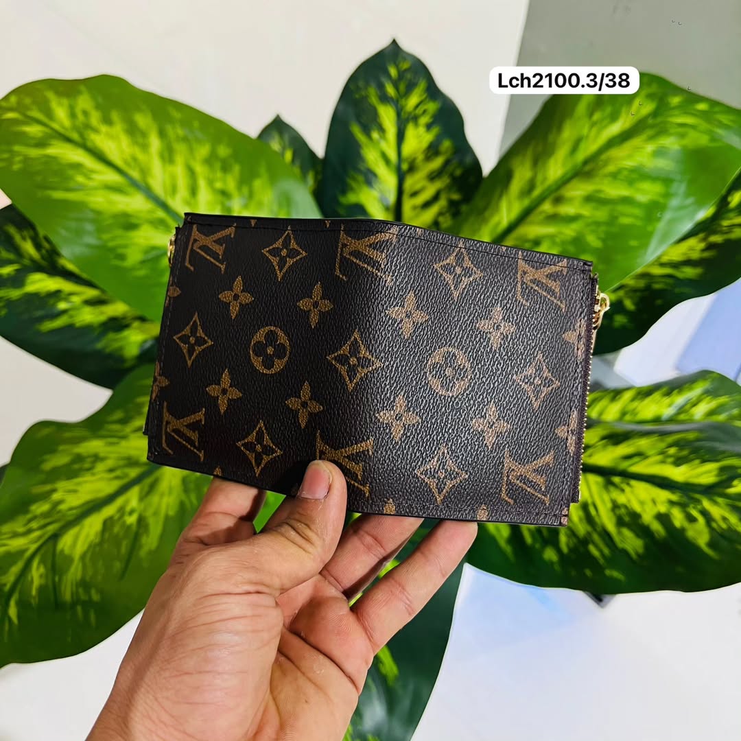 Card holder lv brown zip