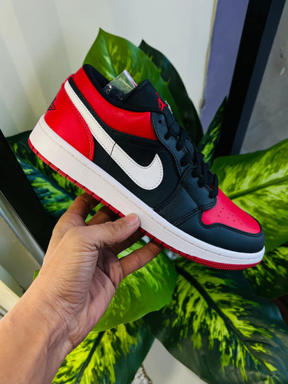 Shoes nike air jordan 1 low red black