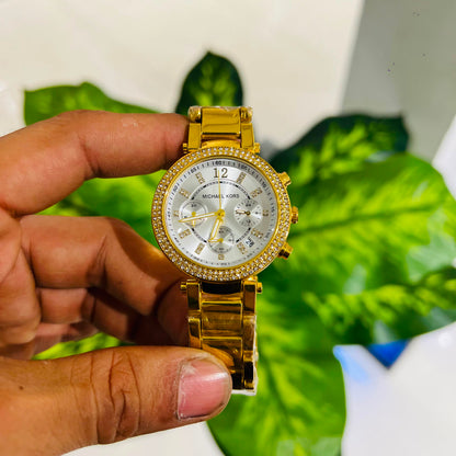Girls watch mk gold silver