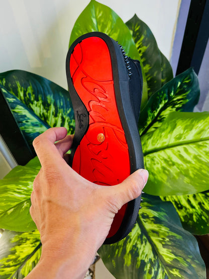 Shoes christian louboutin red botton red sole spike
