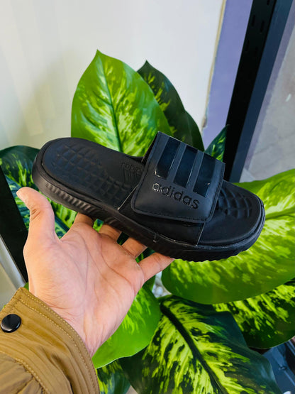 Slippers adidas all black velcro