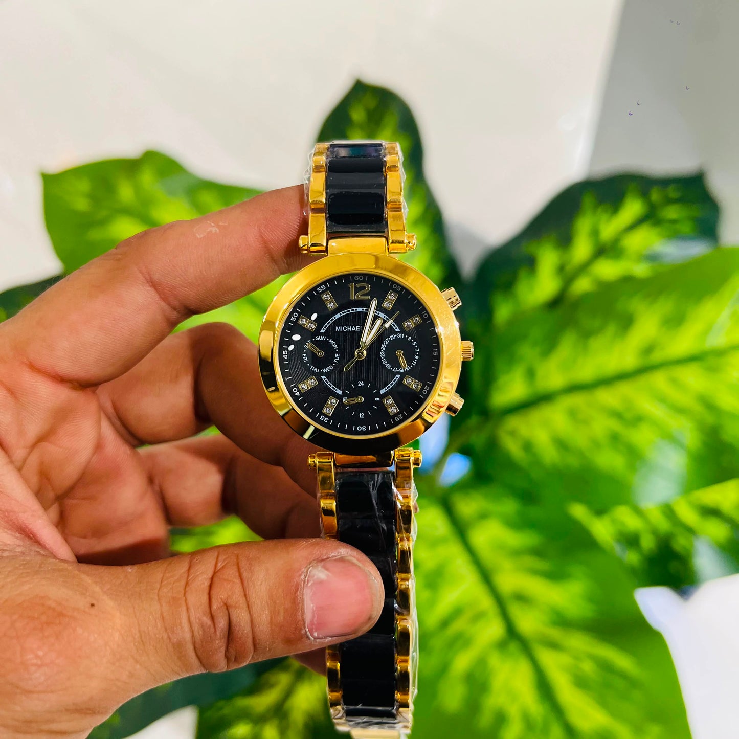Girls watch mk gold black