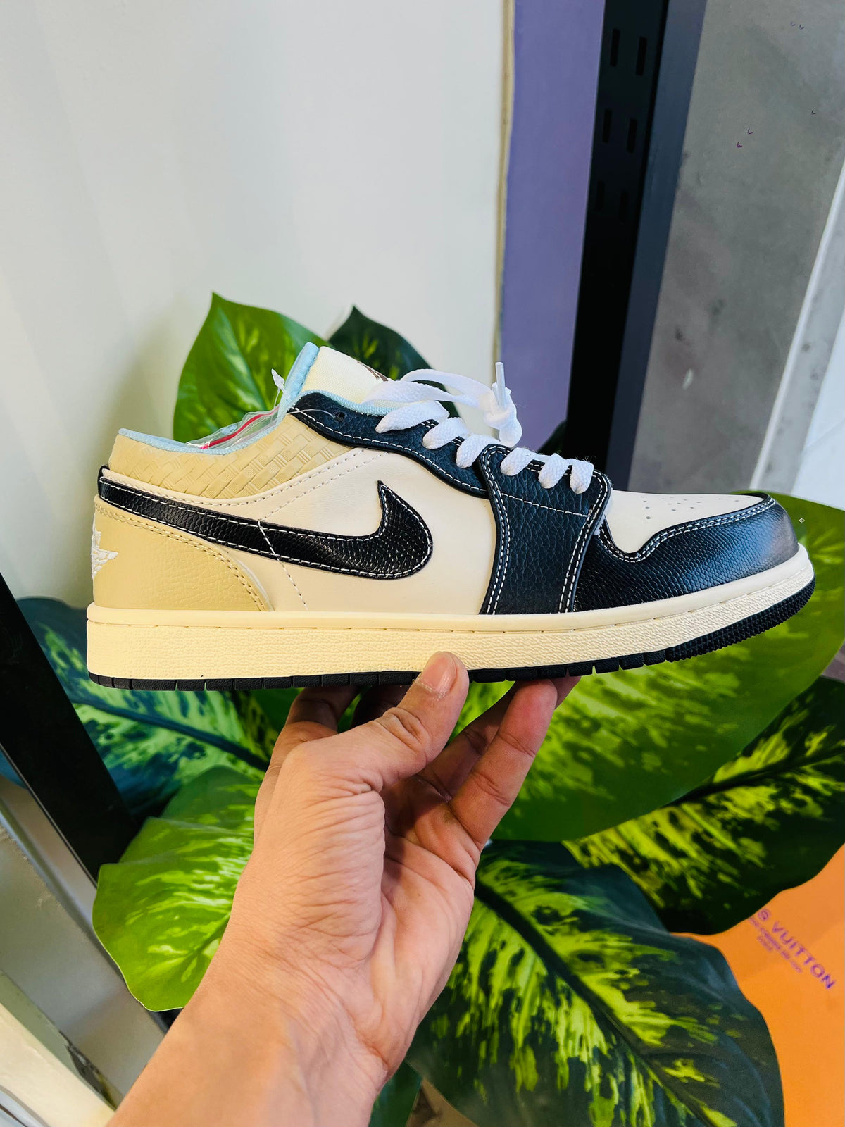 Shoes nike air jordan 1  low coconut milk cream black matching