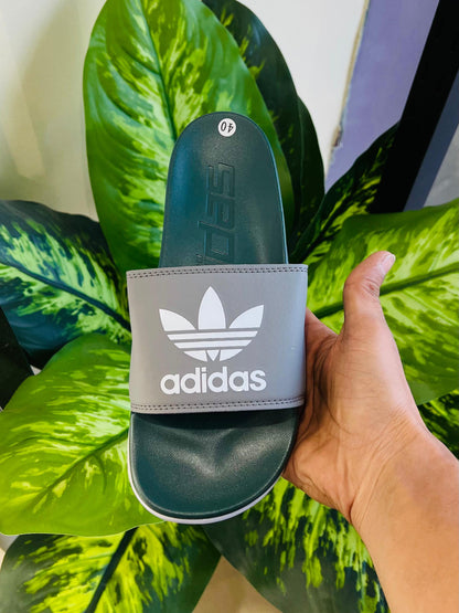 Slippers adidas green grey