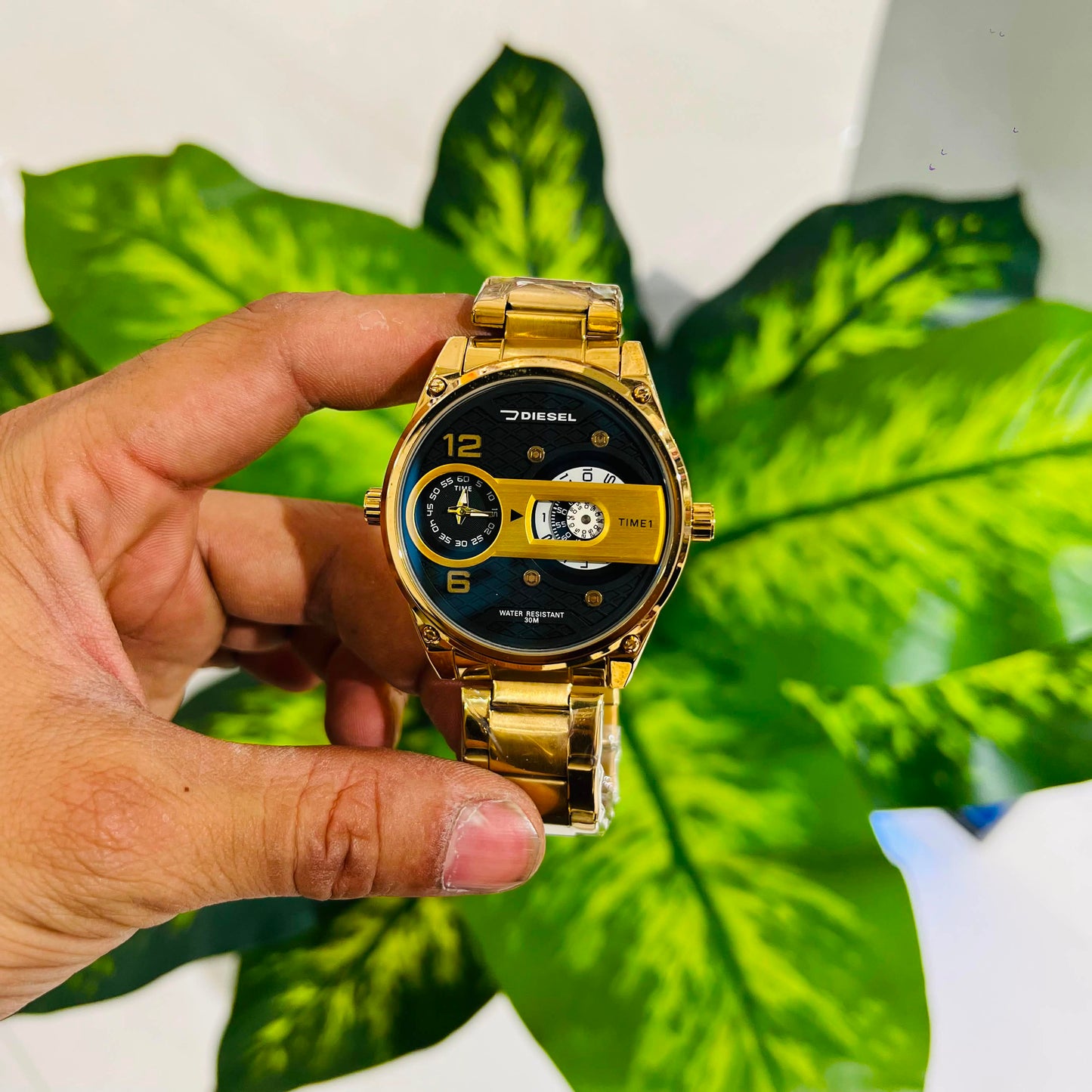 Watch diesel gold black