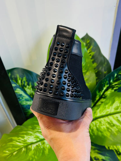 Shoes christian louboutin red botton red sole spike