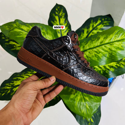 Shoes nike airforce 1 croco leather brown